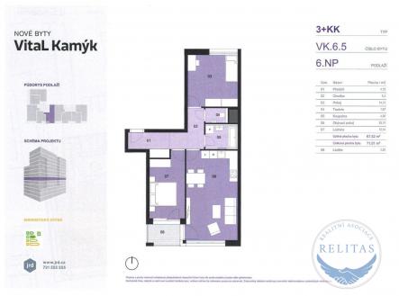 Pronájem bytu, 3+kk, 71 m²