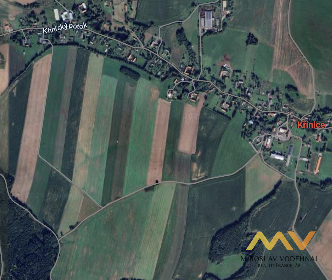 Prodej zemědělských pozemků 161 356 m², obec Křinice, okr. Náchod