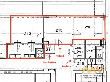 Pronájem kanceláře, 62 m²