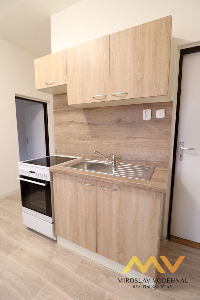 Pronájem rekonstruovaného bytu 1+1, 25 m2, Hradec Králové - Kluky. 