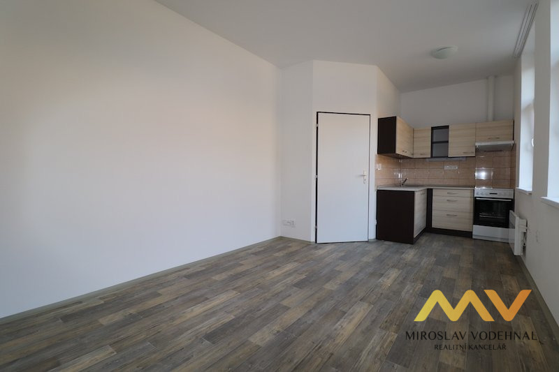 Pronájem rekonstruovaného bytu 1+kk, 25 m2, Hradec Králové - Kluky.