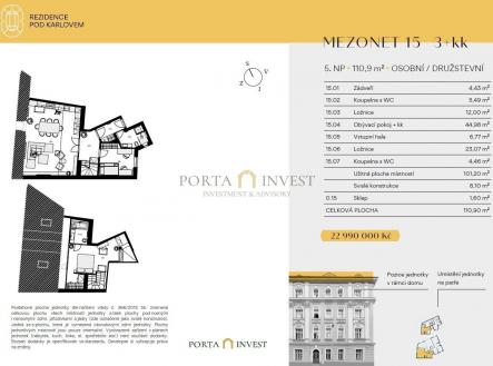 Prodej bytu, 3+kk, 111 m²