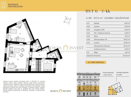 Prodej bytu, 3+kk, 108 m²