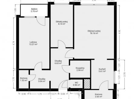 Prodej bytu, 3+1, 63 m²