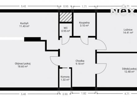 Prodej bytu, 3+1, 83 m²