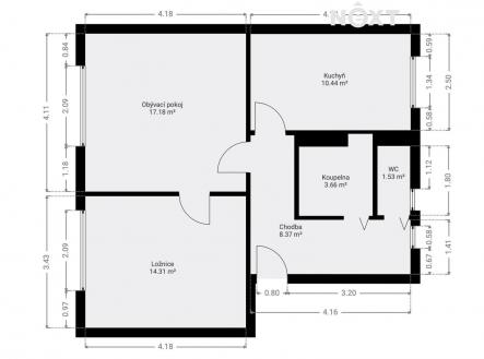 Pronájem bytu, 2+1, 55 m²