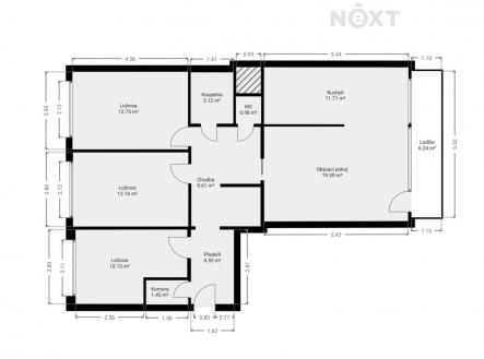 Prodej bytu, 4+kk, 93 m²