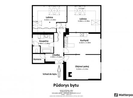 Prodej bytu, 3+1, 106 m²
