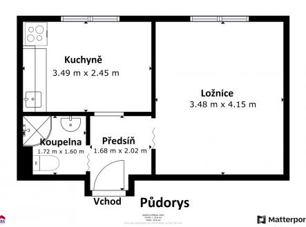 Pronájem bytu, 1+1, 30 m²