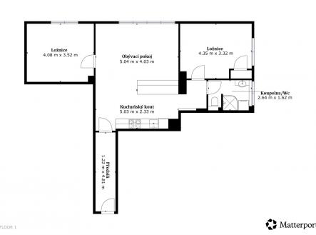 Pronájem bytu, 3+kk, 72 m²