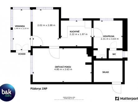 Prodej chaty/rekreačního objektu, 37 m²