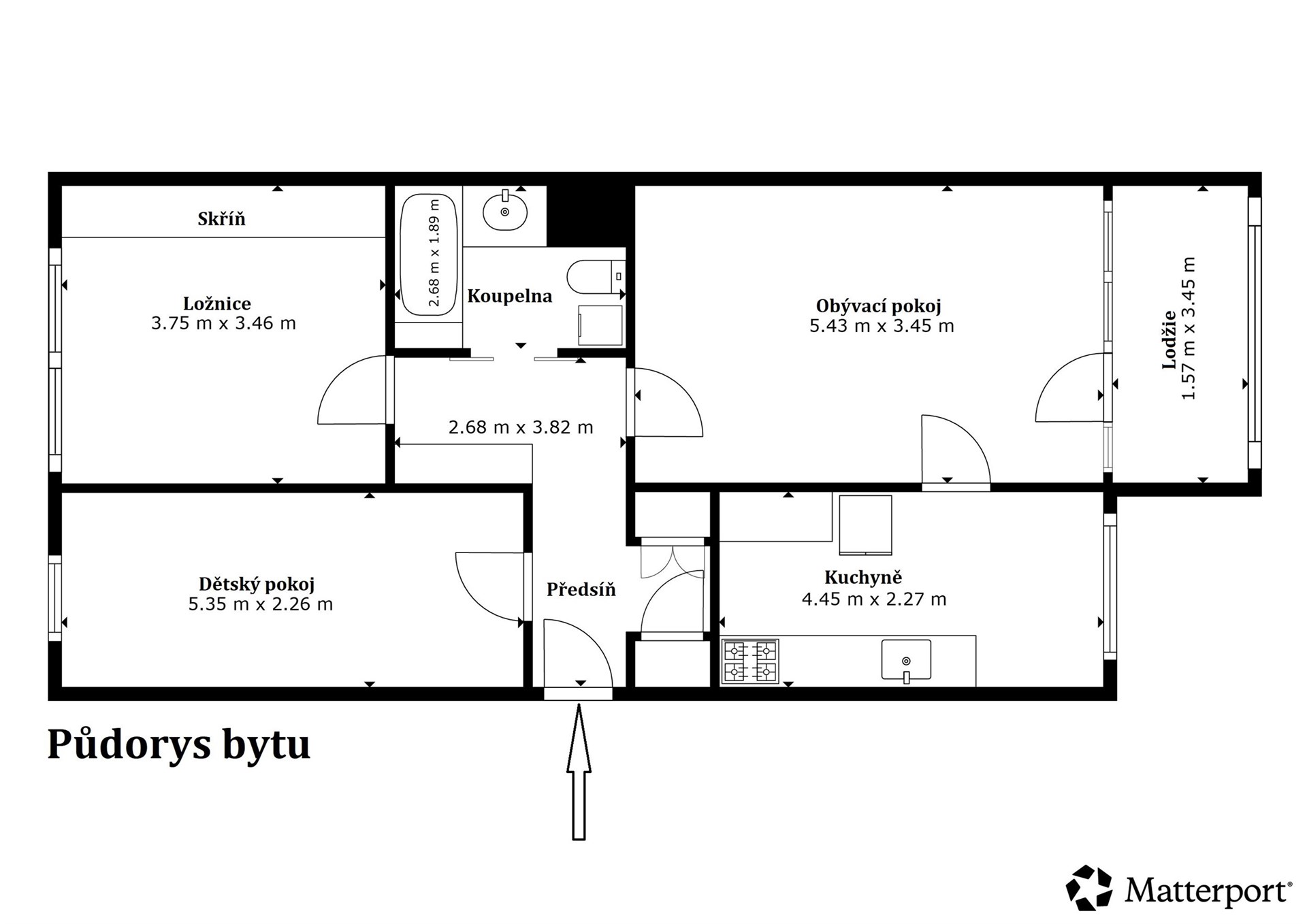 Orientační půdorys nemovitosti