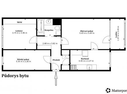 Prodej bytu, 3+1, 66 m²