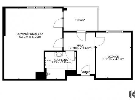 Prodej bytu, 2+kk, 57 m²