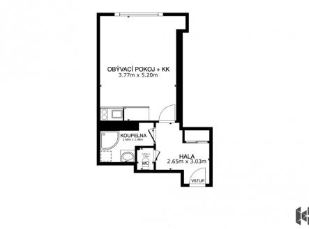 Prodej bytu, 1+kk, 34 m²