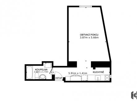 Prodej bytu, 1+kk, 31 m²