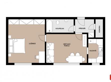 Pronájem bytu, 2+1, 65 m²