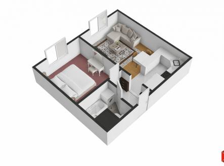 Prodej bytu, 2+kk, 39 m²
