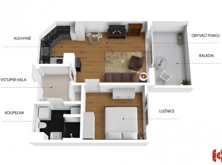 Prodej bytu, 2+kk, 60 m²