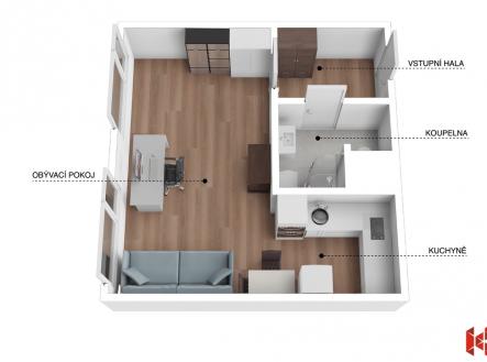 Prodej bytu, 1+kk, 34 m²