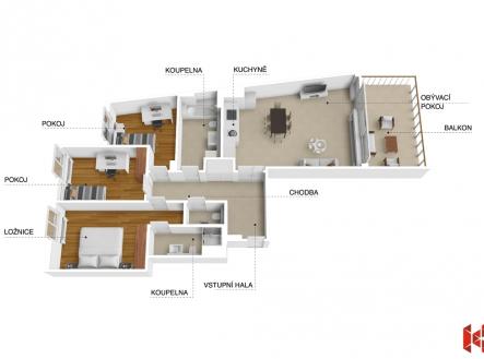 Prodej bytu, 4+kk, 117 m²