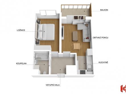 Prodej bytu, 2+kk, 59 m²