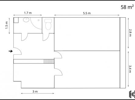 Pronájem bytu, 2+1, 56 m²