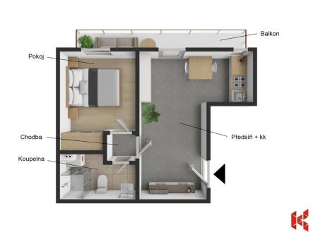 Prodej bytu, 1+1, 37 m²
