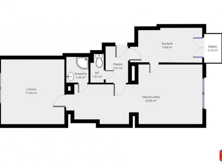 Pronájem bytu, 2+1, 68 m²