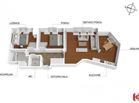 Prodej bytu, 3+kk, 77 m²