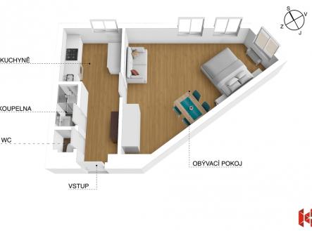 Prodej bytu, 1+1, 38 m²