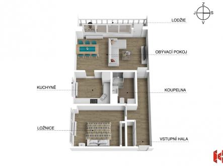 Prodej bytu, 2+1, 63 m²