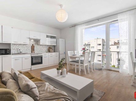 Prodej bytu 2+kk s garáží, balkonem a sklepem, Hostivice, Praha-západ