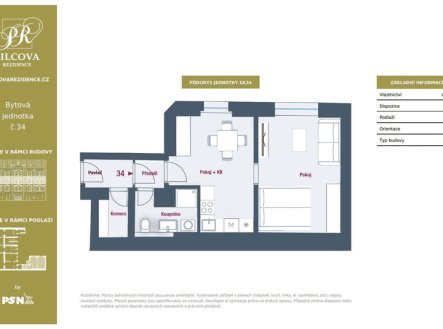 Prodej bytu, 1+1, 42 m²