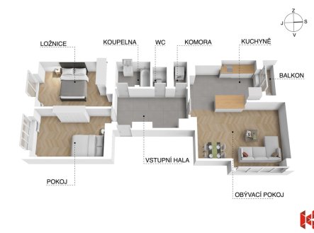 Prodej bytu, 3+kk, 81 m²