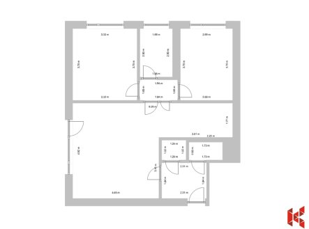 Pronájem bytu, 3+kk, 66 m²
