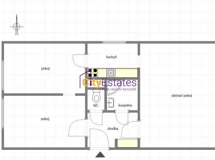 Prodej bytu, 3+1, 55 m²