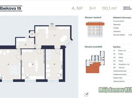 Prodej bytu, 3+1, 103 m²