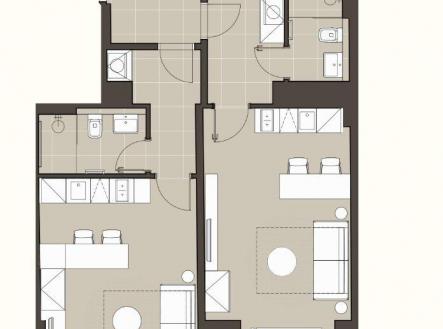 Prodej bytu, 2+kk, 63 m²