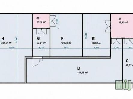 Pronájem skladu, 306 m²
