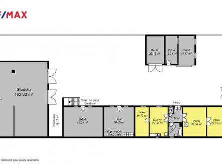 Prodej - zemědělský objekt, 1 124 m²