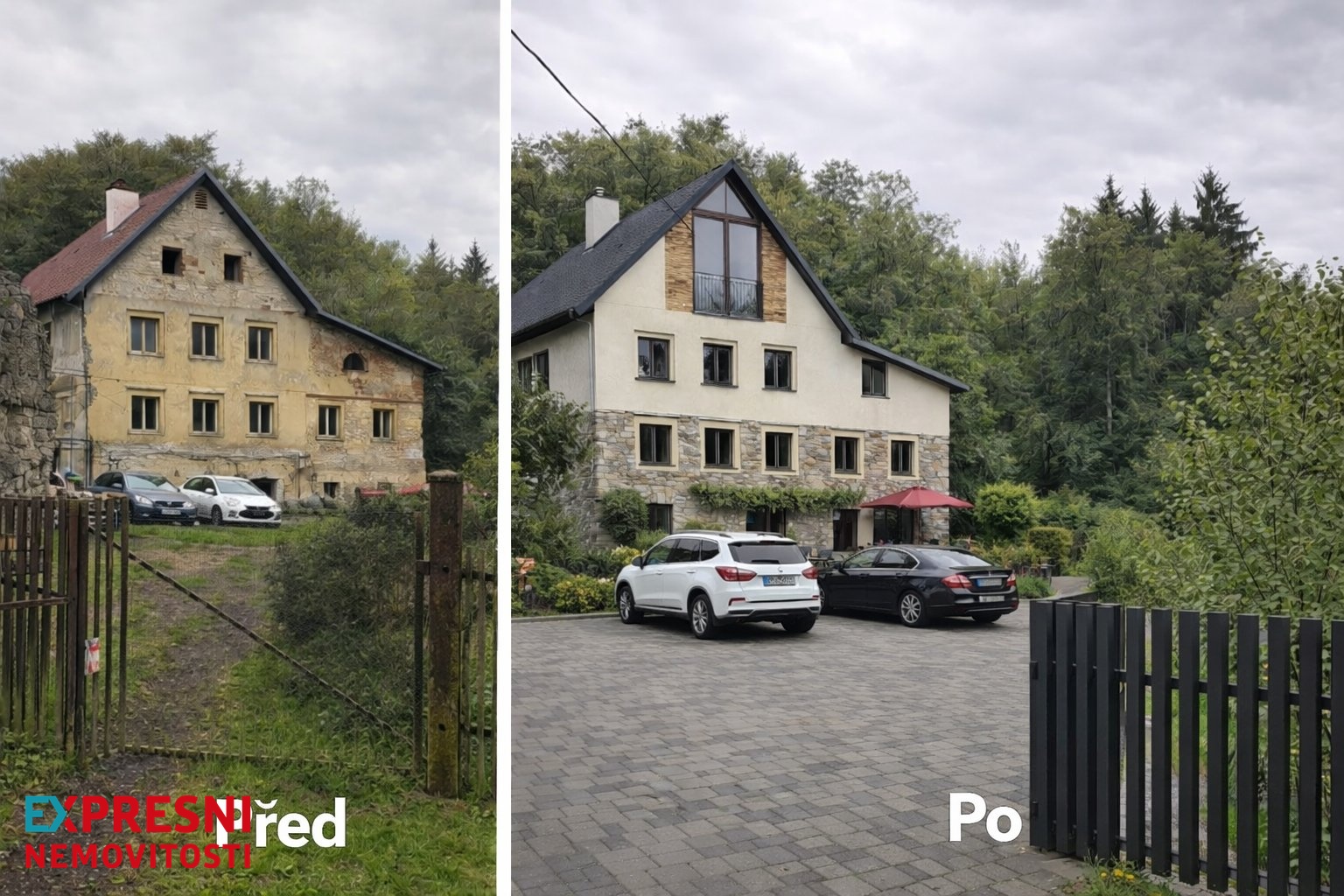 Rekonstrukce domu_ před a po