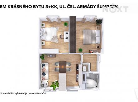 Pronájem bytu, 3+kk, 63 m²