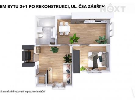 Pronájem bytu, 2+1, 32 m²