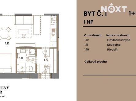 Prodej bytu, 1+kk, 40 m²