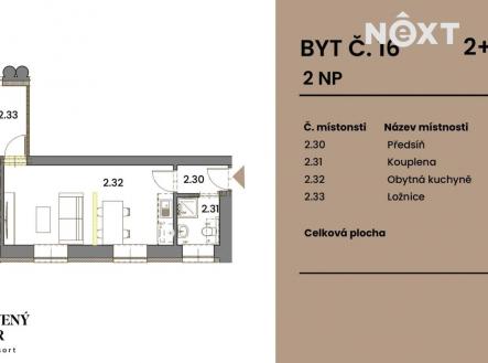 Prodej bytu, 2+kk, 36 m²