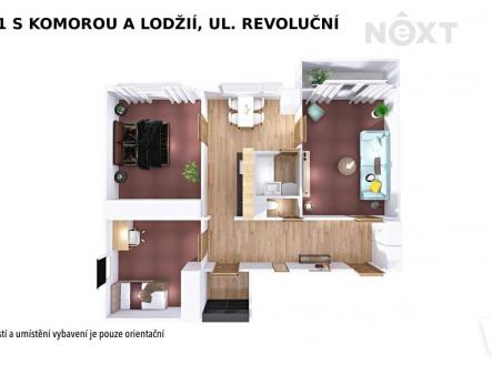 Pronájem bytu, 3+1, 75 m²