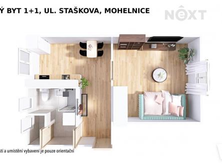 Pronájem bytu, 1+1, 37 m²