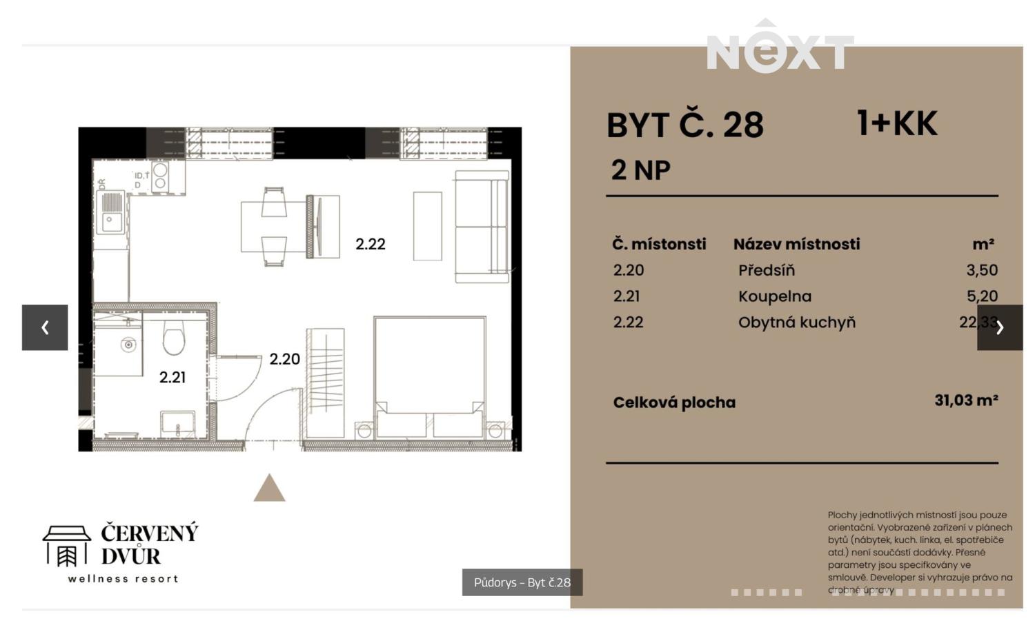 Prodej byt 1+kk, 31㎡