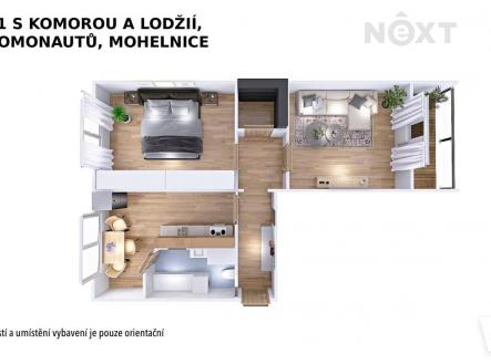 Prodej bytu, 2+1, 56 m²